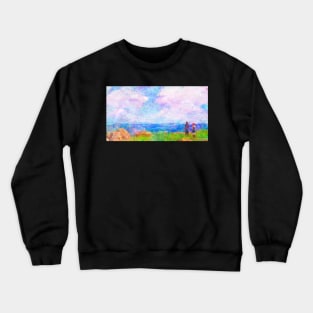 Dragon Quest XI Intro Impressionist Painting Crewneck Sweatshirt